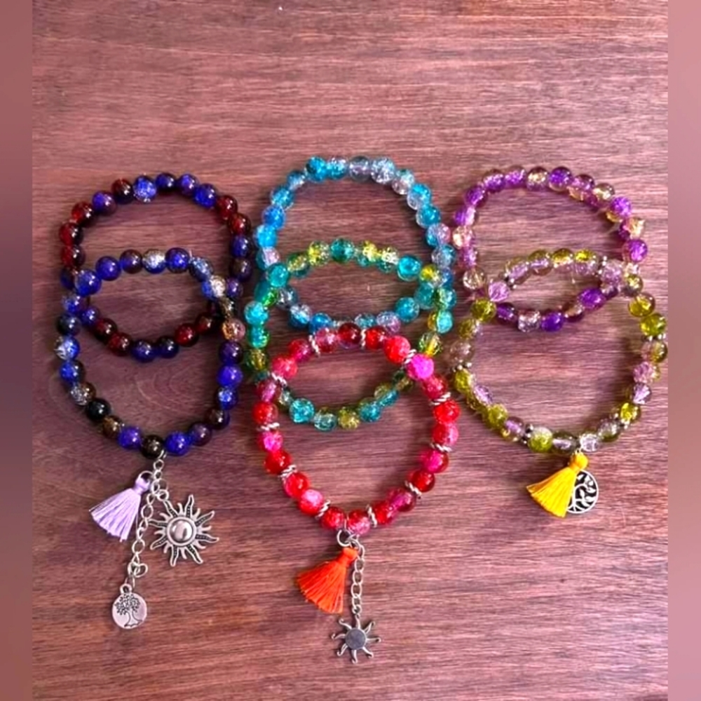 Glass bead bracelets